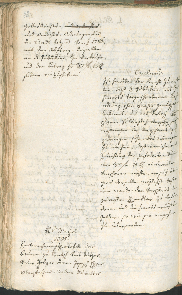 Civic Archives of Bozen-Bolzano - BOhisto Ratsprotokoll 1787 