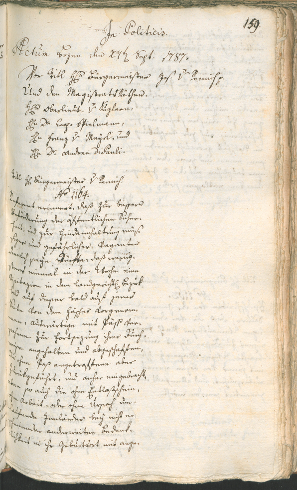 Civic Archives of Bozen-Bolzano - BOhisto Ratsprotokoll 1787 