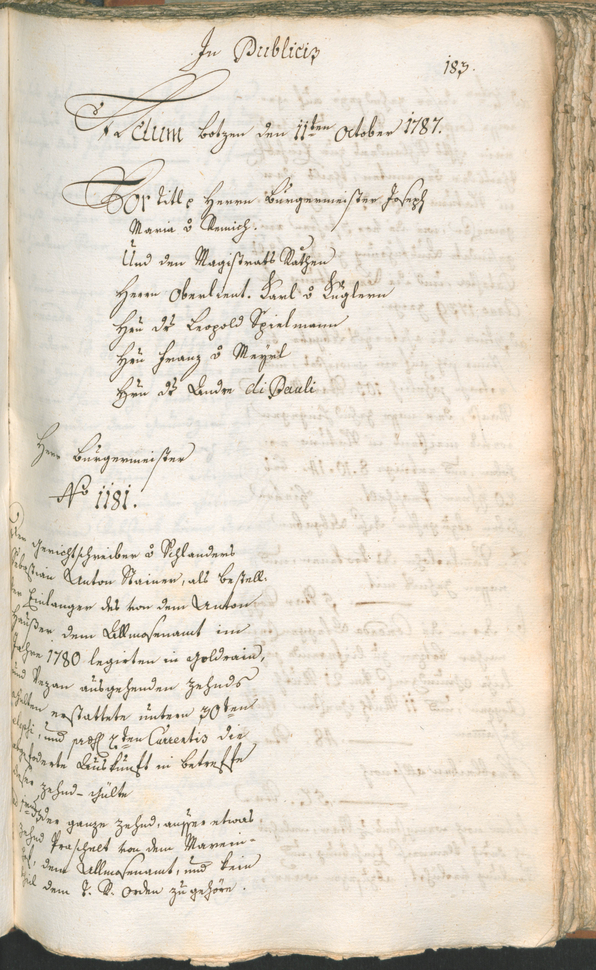 Civic Archives of Bozen-Bolzano - BOhisto Ratsprotokoll 1787 