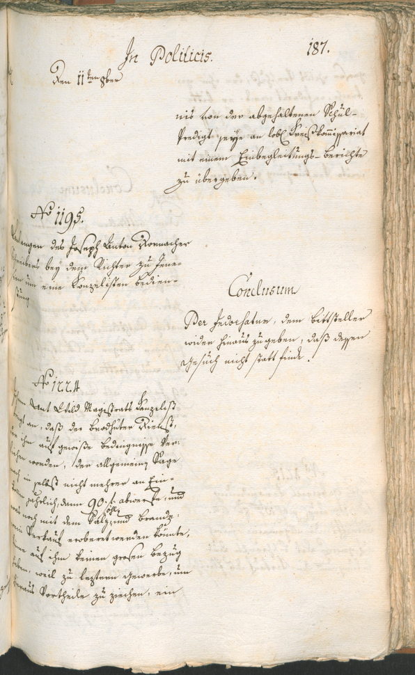 Civic Archives of Bozen-Bolzano - BOhisto Ratsprotokoll 1787 