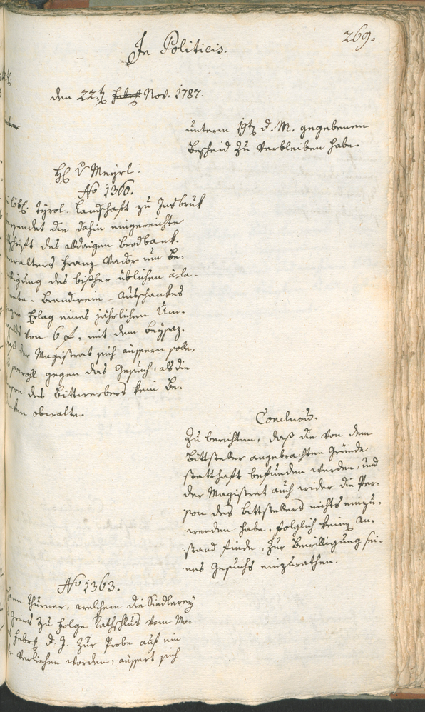 Civic Archives of Bozen-Bolzano - BOhisto Ratsprotokoll 1787 