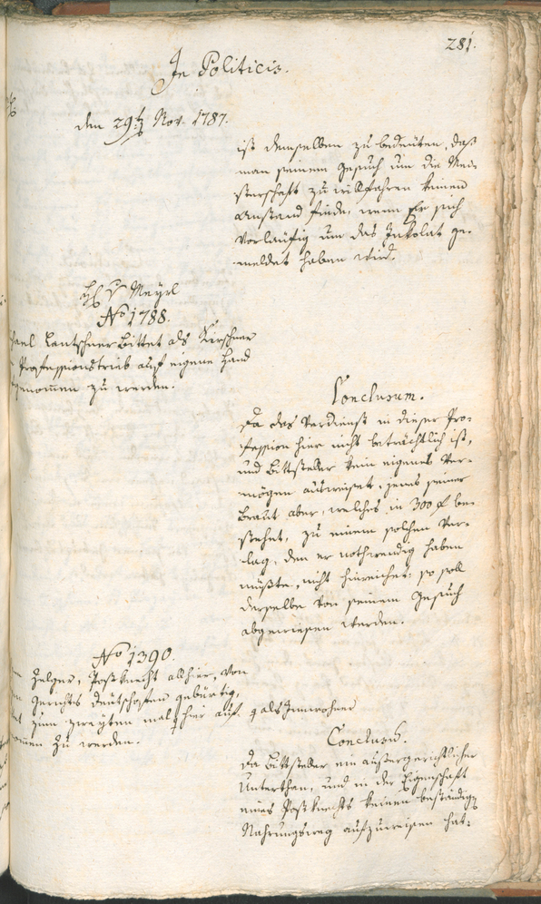 Civic Archives of Bozen-Bolzano - BOhisto Ratsprotokoll 1787 