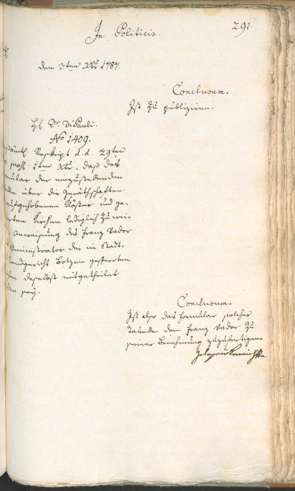 Civic Archives of Bozen-Bolzano - BOhisto Ratsprotokoll 1787 