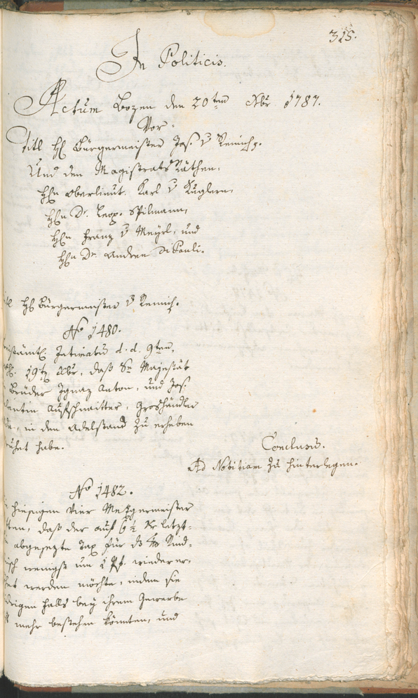 Civic Archives of Bozen-Bolzano - BOhisto Ratsprotokoll 1787 