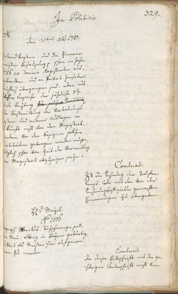 Civic Archives of Bozen-Bolzano - BOhisto Ratsprotokoll 1787 