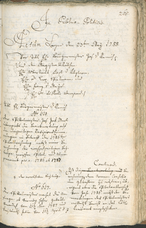 Civic Archives of Bozen-Bolzano - BOhisto Ratsprotokoll 1788 