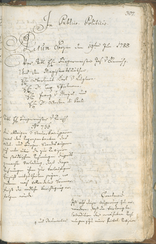 Civic Archives of Bozen-Bolzano - BOhisto Ratsprotokoll 1788 