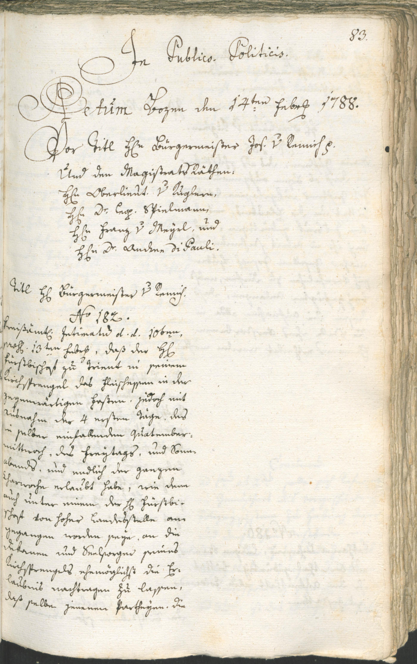 Civic Archives of Bozen-Bolzano - BOhisto Ratsprotokoll 1788 