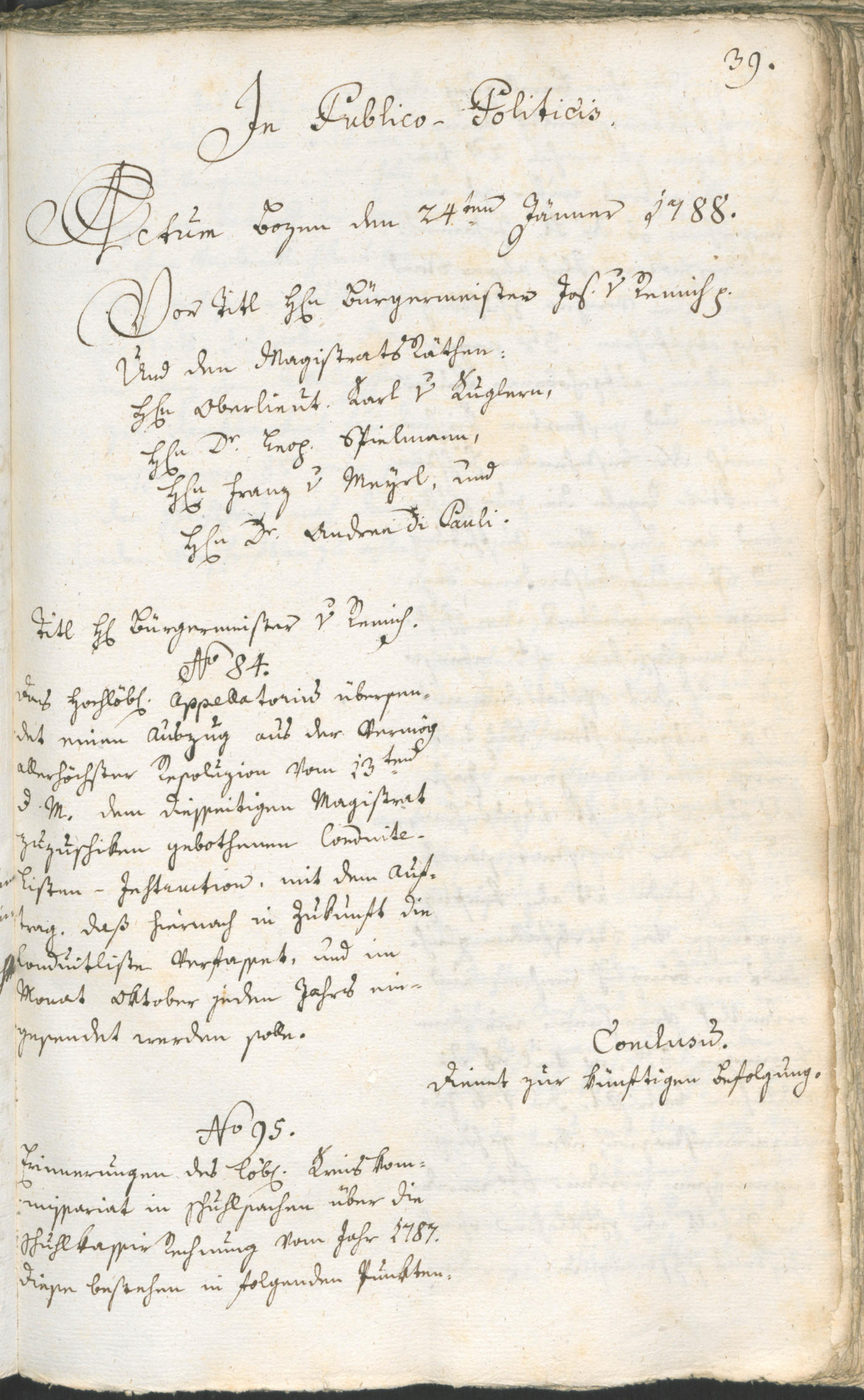 Civic Archives of Bozen-Bolzano - BOhisto Ratsprotokoll 1788 