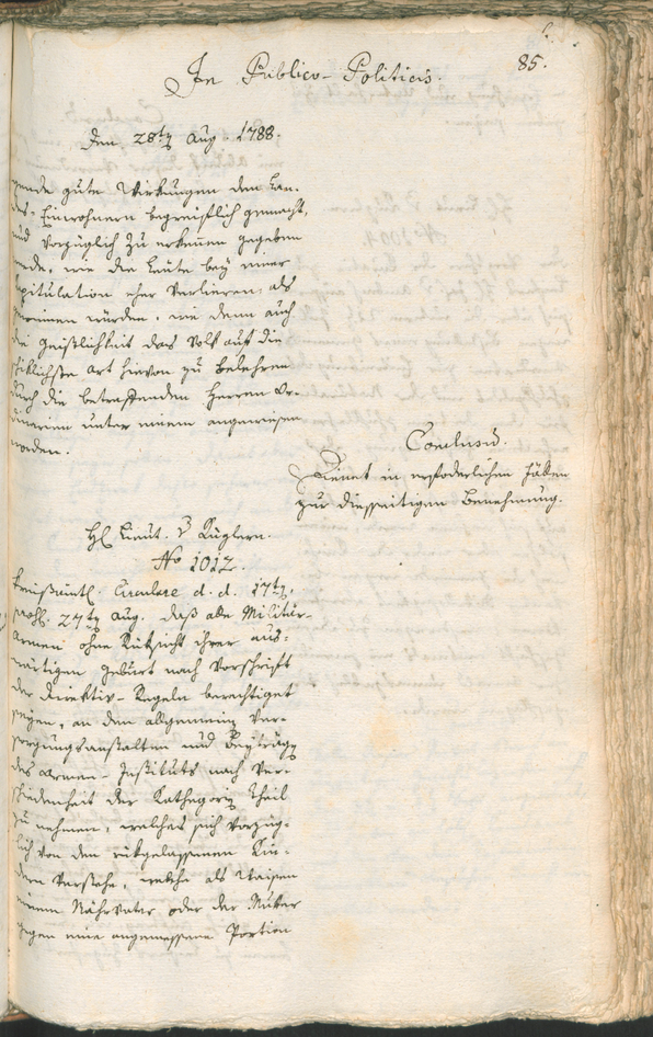 Civic Archives of Bozen-Bolzano - BOhisto Ratsprotokoll 1788 