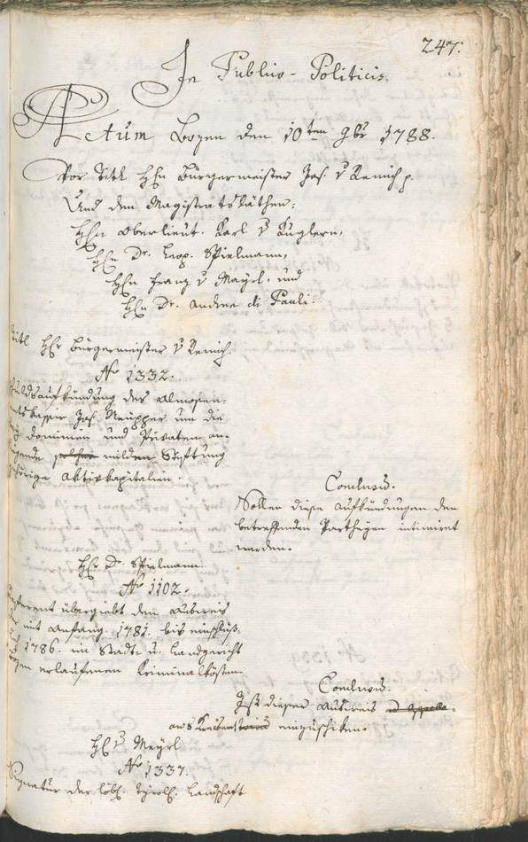 Civic Archives of Bozen-Bolzano - BOhisto Ratsprotokoll 1788 