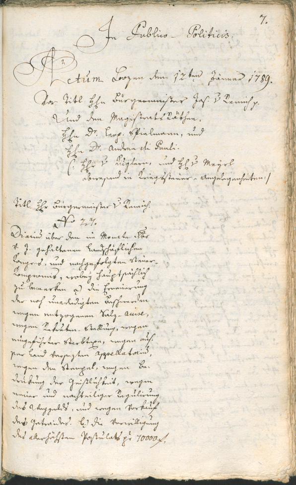 Civic Archives of Bozen-Bolzano - BOhisto Ratsprotokoll 1789 