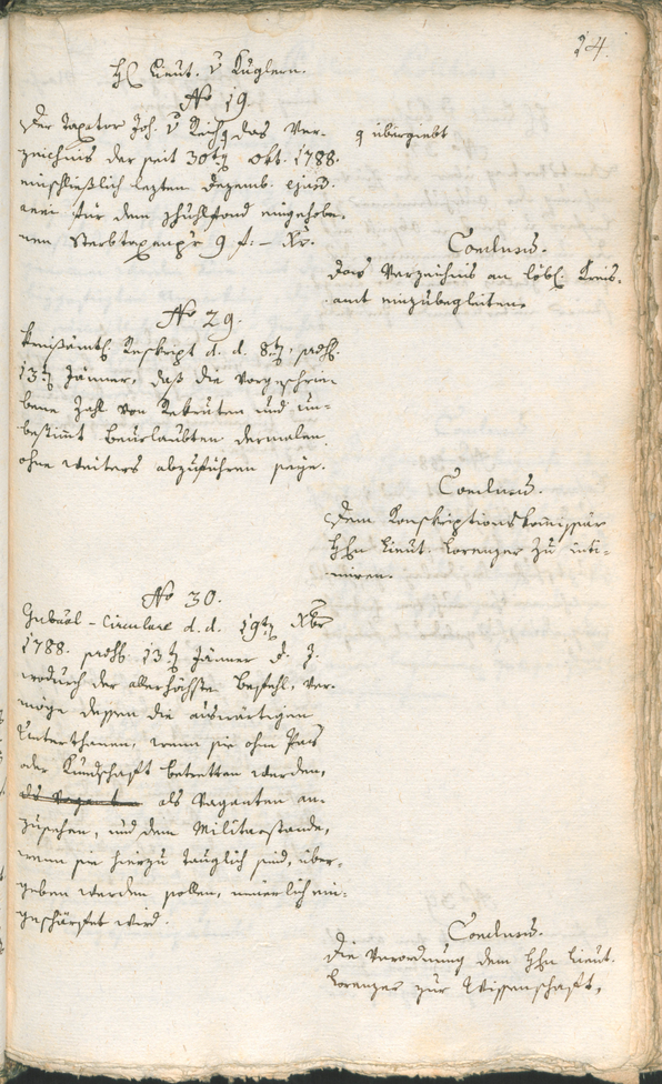 Civic Archives of Bozen-Bolzano - BOhisto Ratsprotokoll 1789 