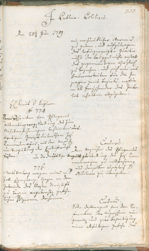 Civic Archives of Bozen-Bolzano - BOhisto Ratsprotokoll 1789 