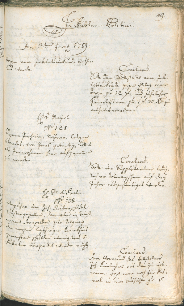 Civic Archives of Bozen-Bolzano - BOhisto Ratsprotokoll 1789 