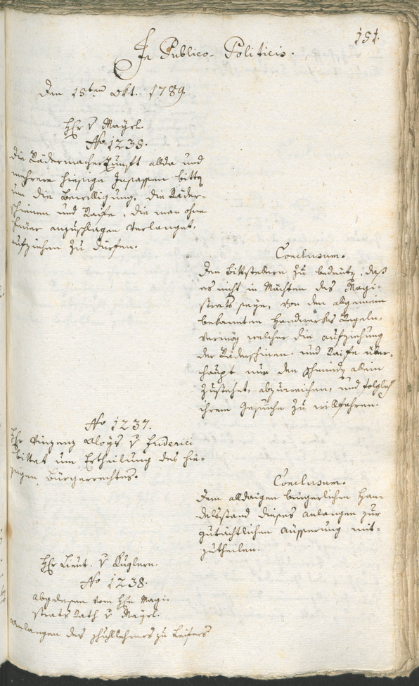 Civic Archives of Bozen-Bolzano - BOhisto Ratsprotokoll 1789 