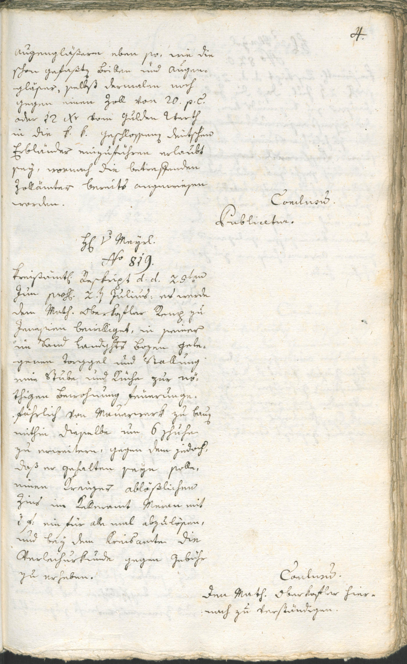 Stadtarchiv Bozen - BOhisto Ratsprotokoll 1789 
