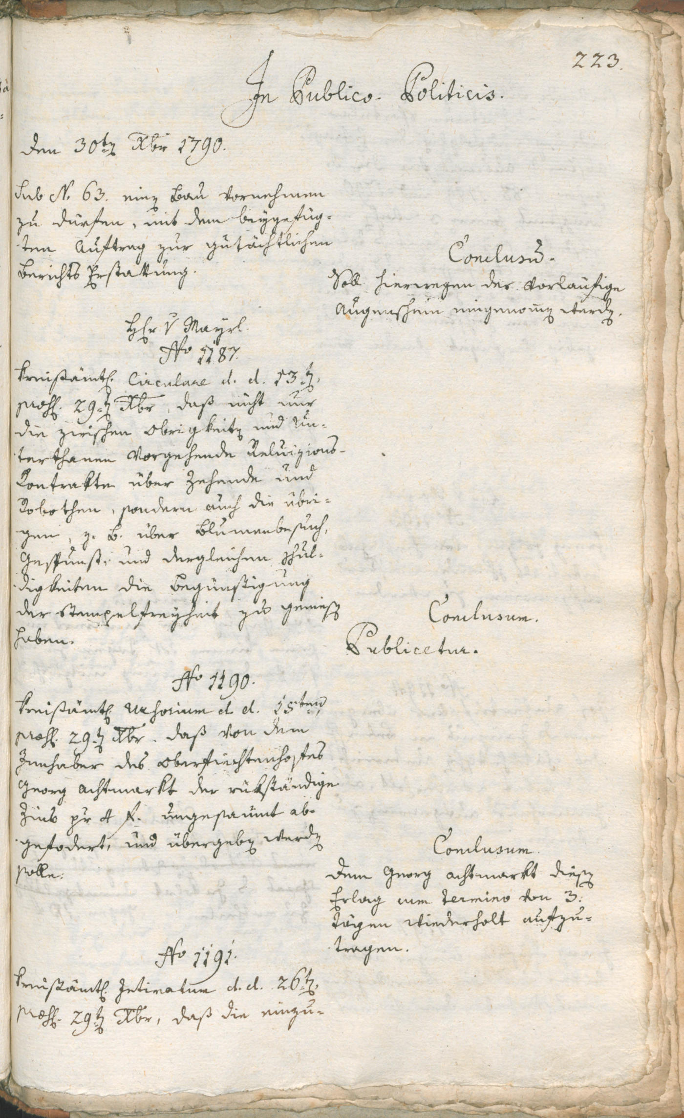 Civic Archives of Bozen-Bolzano - BOhisto Ratsprotokoll 1790 