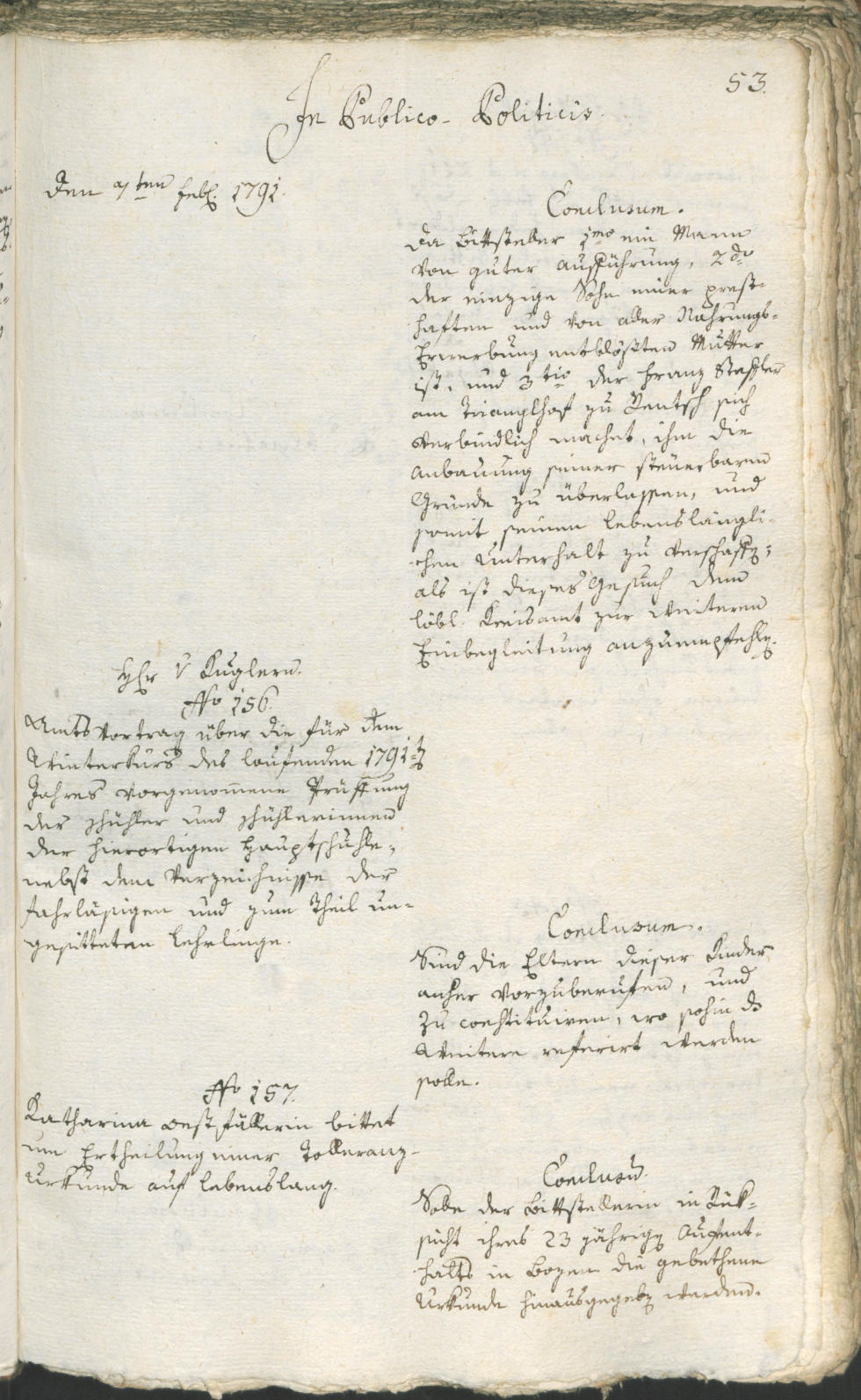 Civic Archives of Bozen-Bolzano - BOhisto Ratsprotokoll 1791 