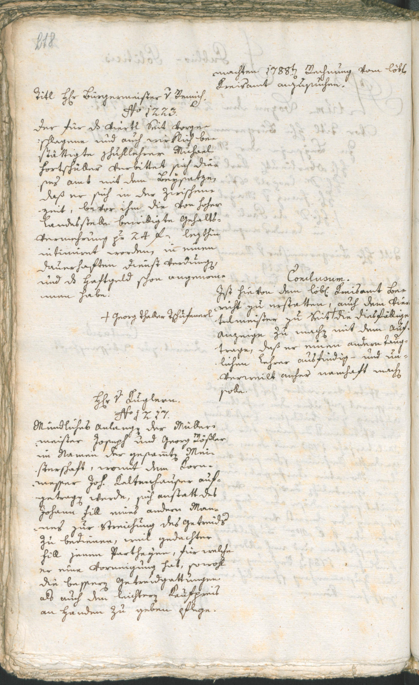 Civic Archives of Bozen-Bolzano - BOhisto Ratsprotokoll 1791 