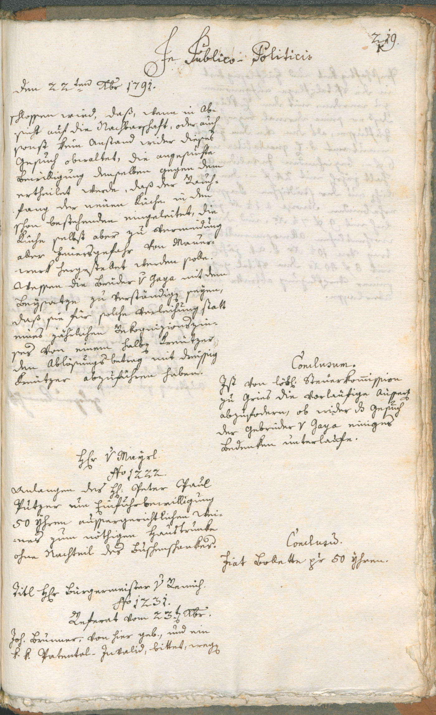 Civic Archives of Bozen-Bolzano - BOhisto Ratsprotokoll 1791 