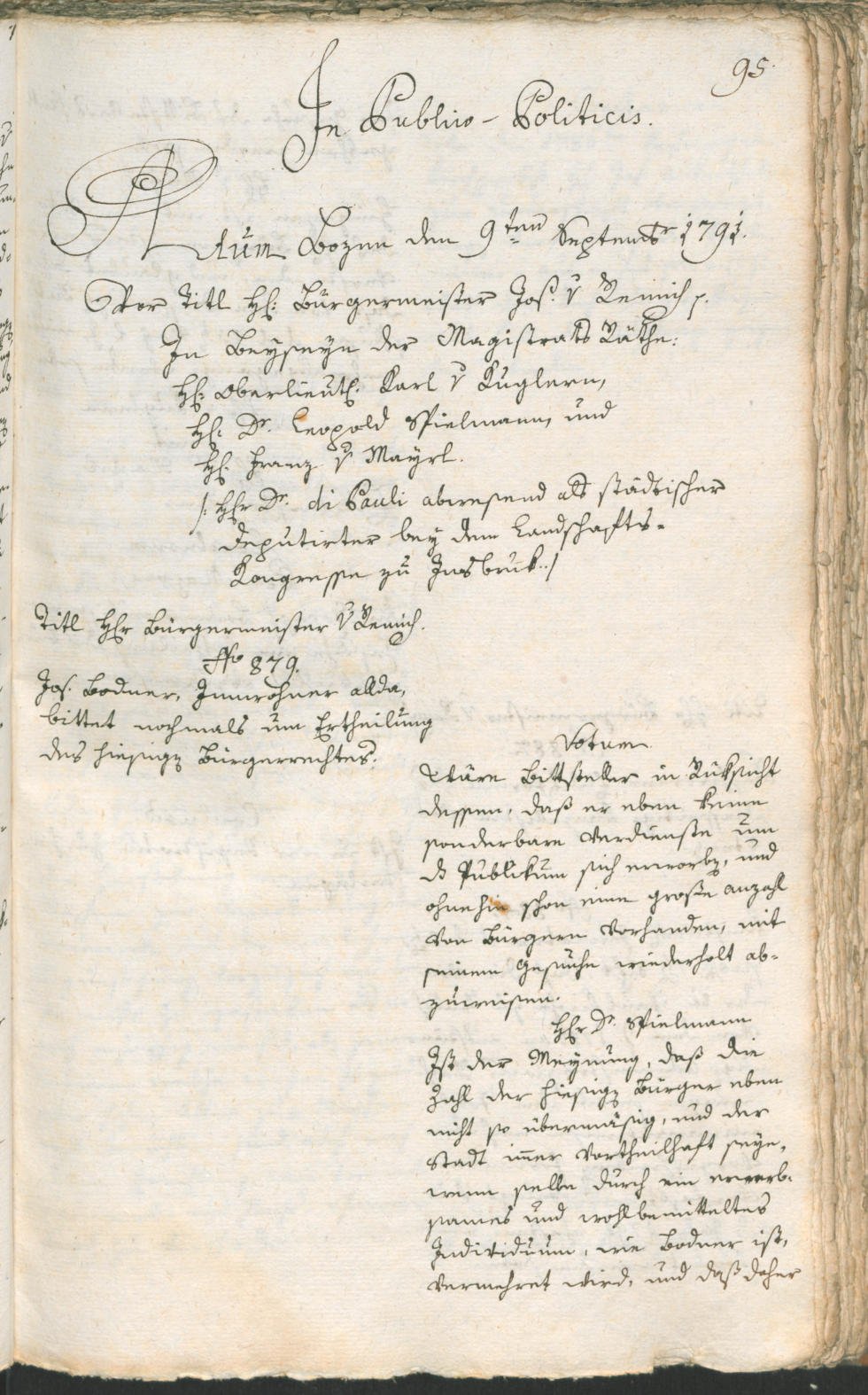 Civic Archives of Bozen-Bolzano - BOhisto Ratsprotokoll 1791 