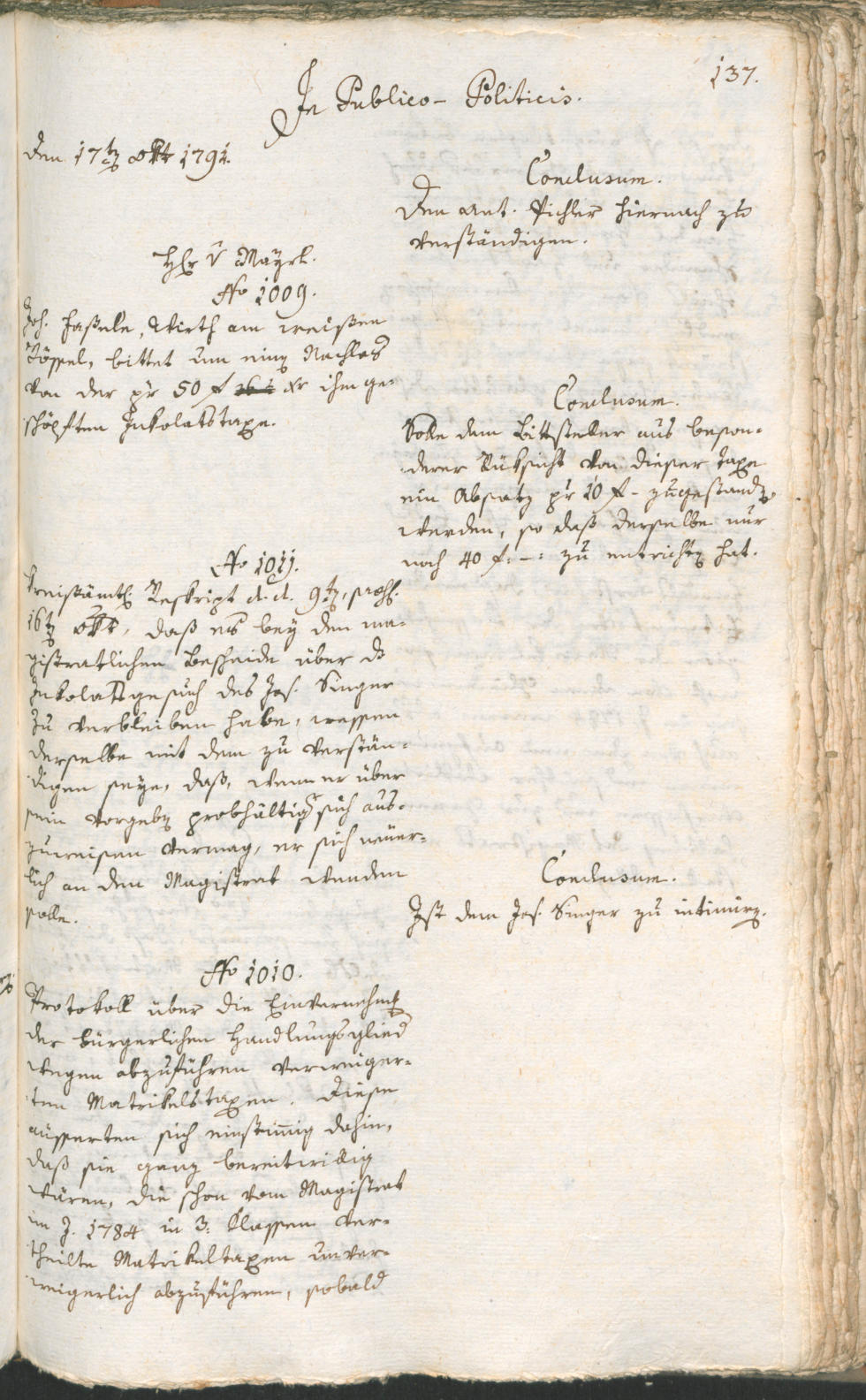 Civic Archives of Bozen-Bolzano - BOhisto Ratsprotokoll 1791 