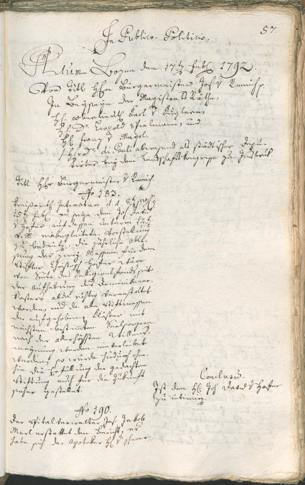 Civic Archives of Bozen-Bolzano - BOhisto Ratsprotokoll 1792 