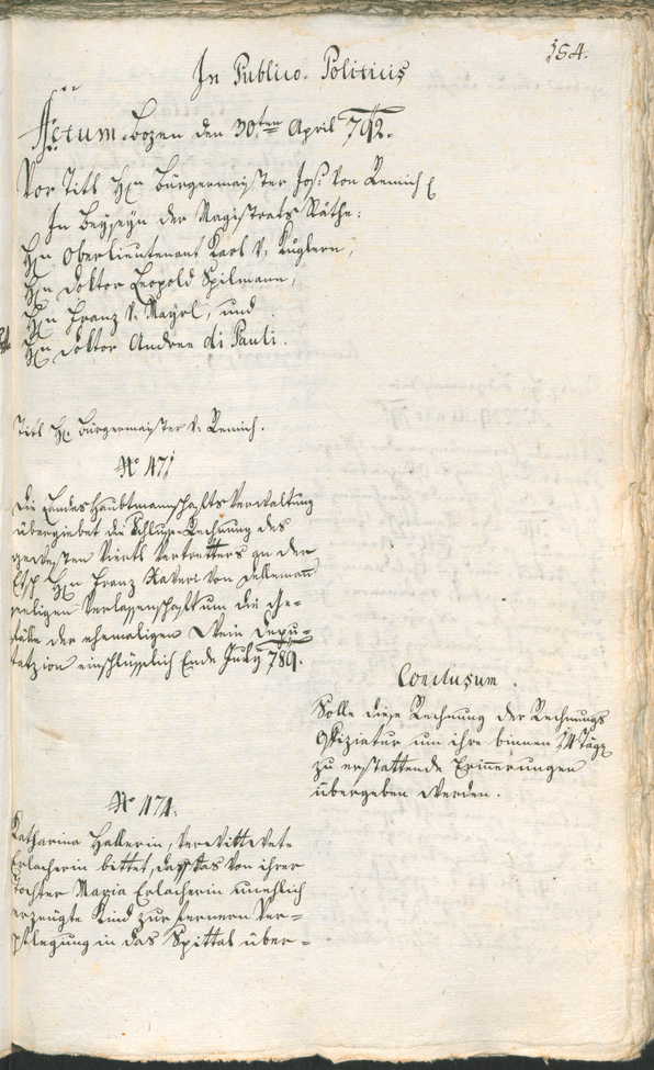 Civic Archives of Bozen-Bolzano - BOhisto Ratsprotokoll 1792 