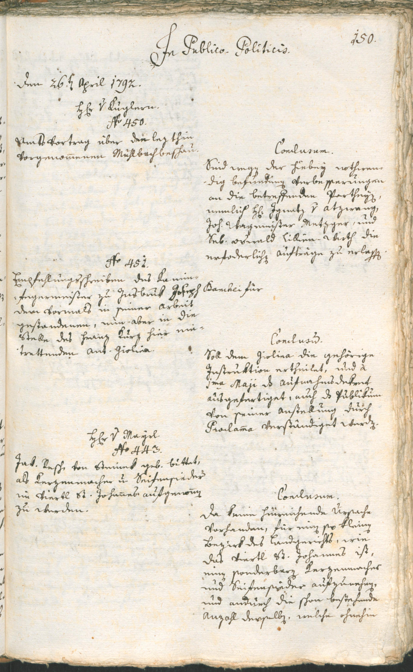 Civic Archives of Bozen-Bolzano - BOhisto Ratsprotokoll 1792 