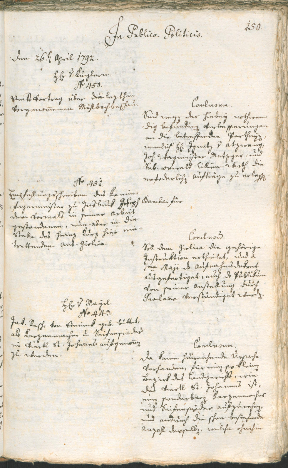 Civic Archives of Bozen-Bolzano - BOhisto Ratsprotokoll 1792 