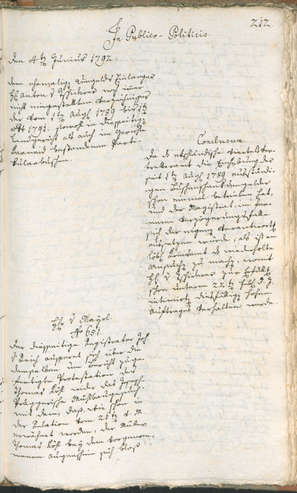 Civic Archives of Bozen-Bolzano - BOhisto Ratsprotokoll 1792 
