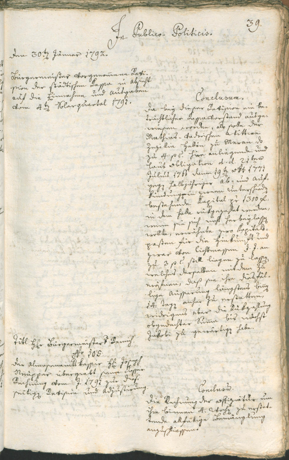 Stadtarchiv Bozen - BOhisto Ratsprotokoll 1792 