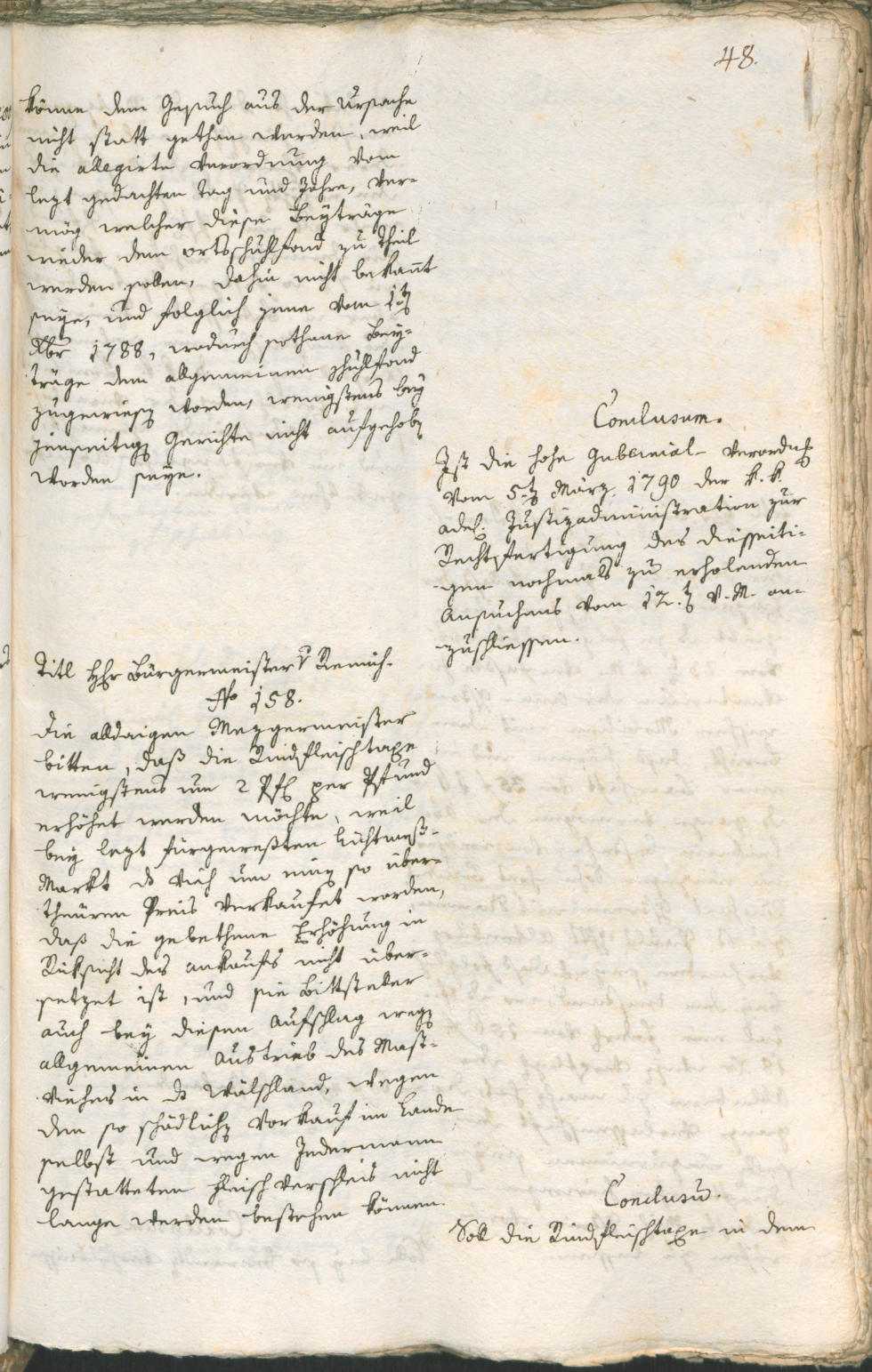 Stadtarchiv Bozen - BOhisto Ratsprotokoll 1792 