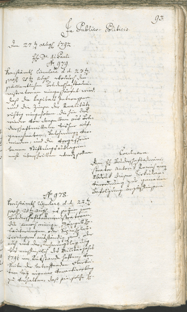 Civic Archives of Bozen-Bolzano - BOhisto Ratsprotokoll 1792 