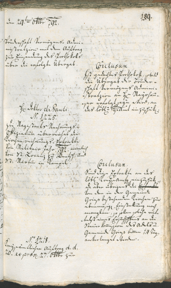 Civic Archives of Bozen-Bolzano - BOhisto Ratsprotokoll 1792 