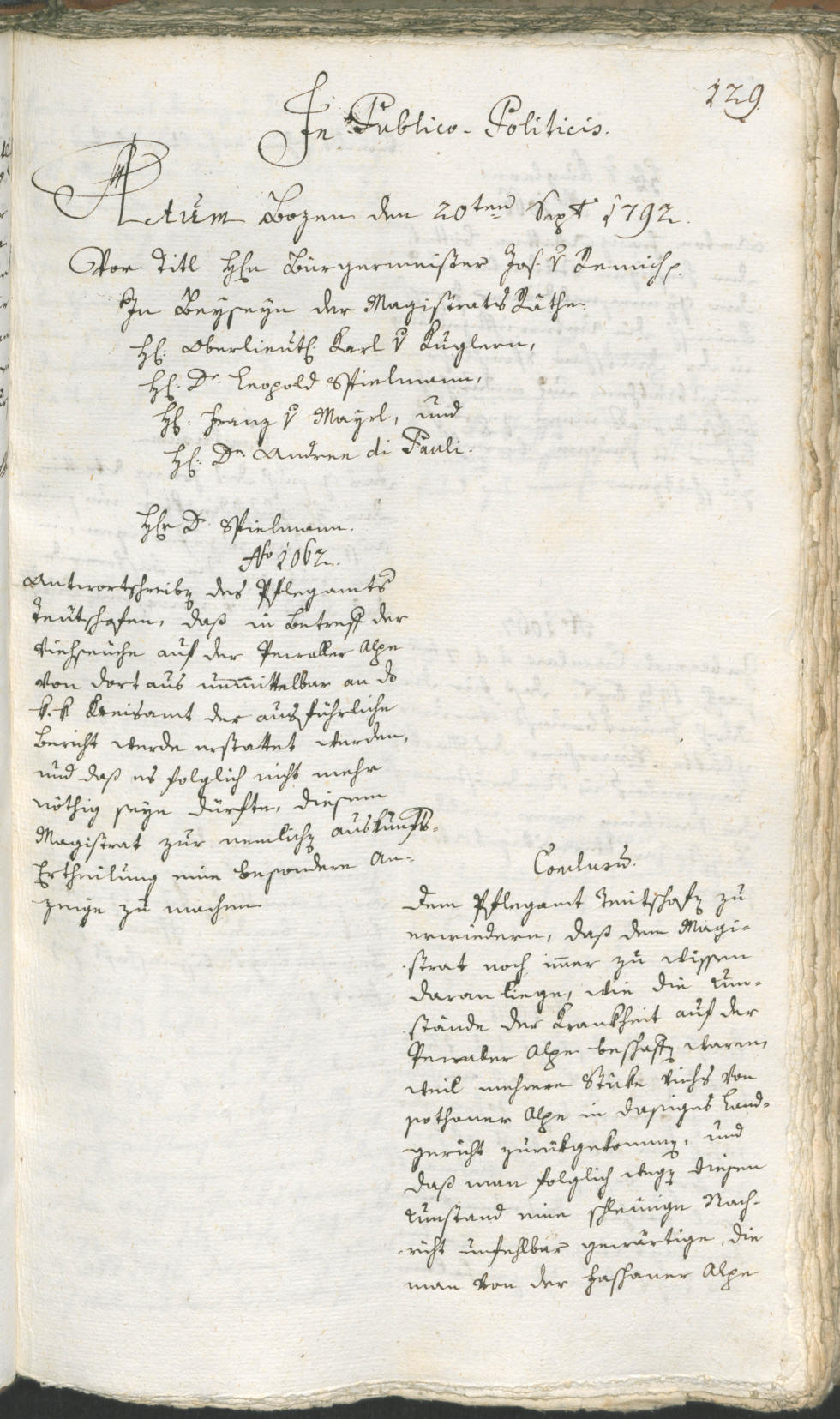 Civic Archives of Bozen-Bolzano - BOhisto Ratsprotokoll 1792 