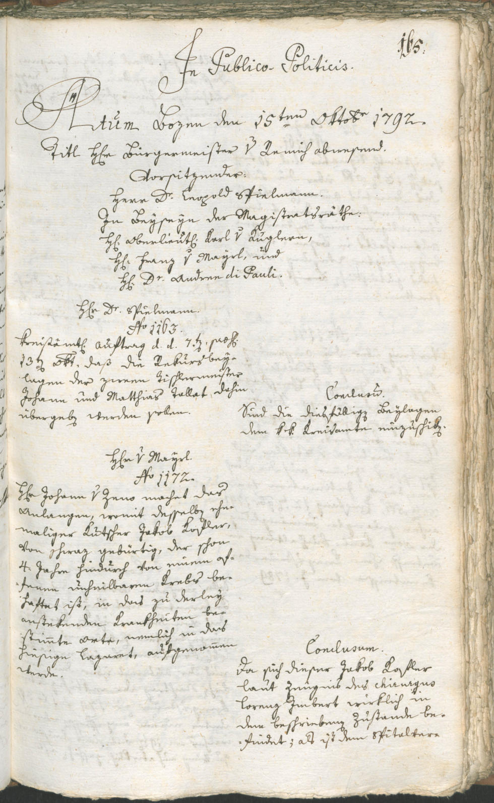 Civic Archives of Bozen-Bolzano - BOhisto Ratsprotokoll 1792 