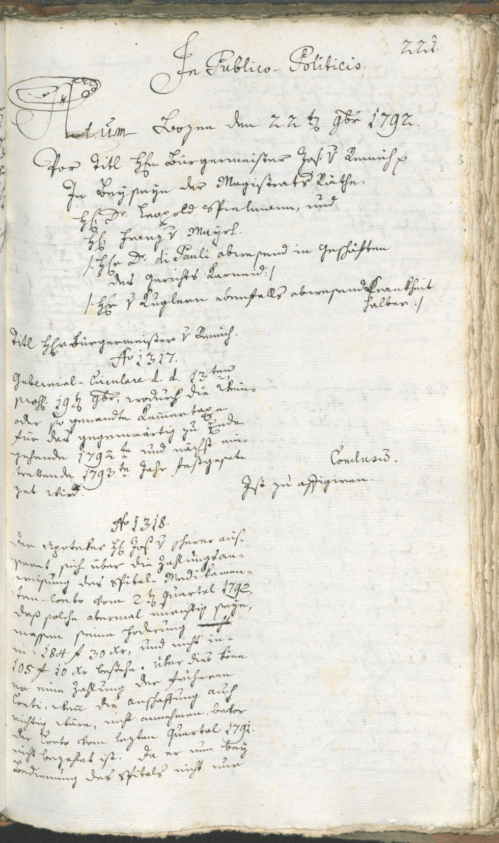 Archivio Storico della Città di Bolzano - BOhisto protocollo consiliare 1792 