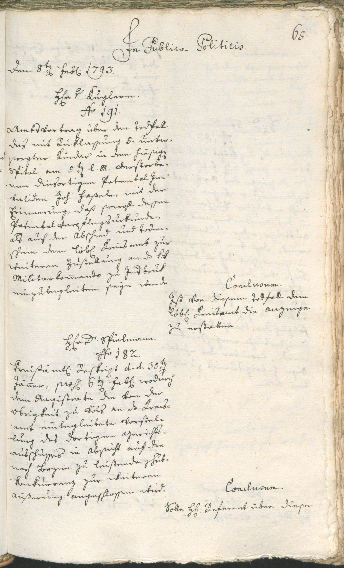 Civic Archives of Bozen-Bolzano - BOhisto Ratsprotokoll 1793 