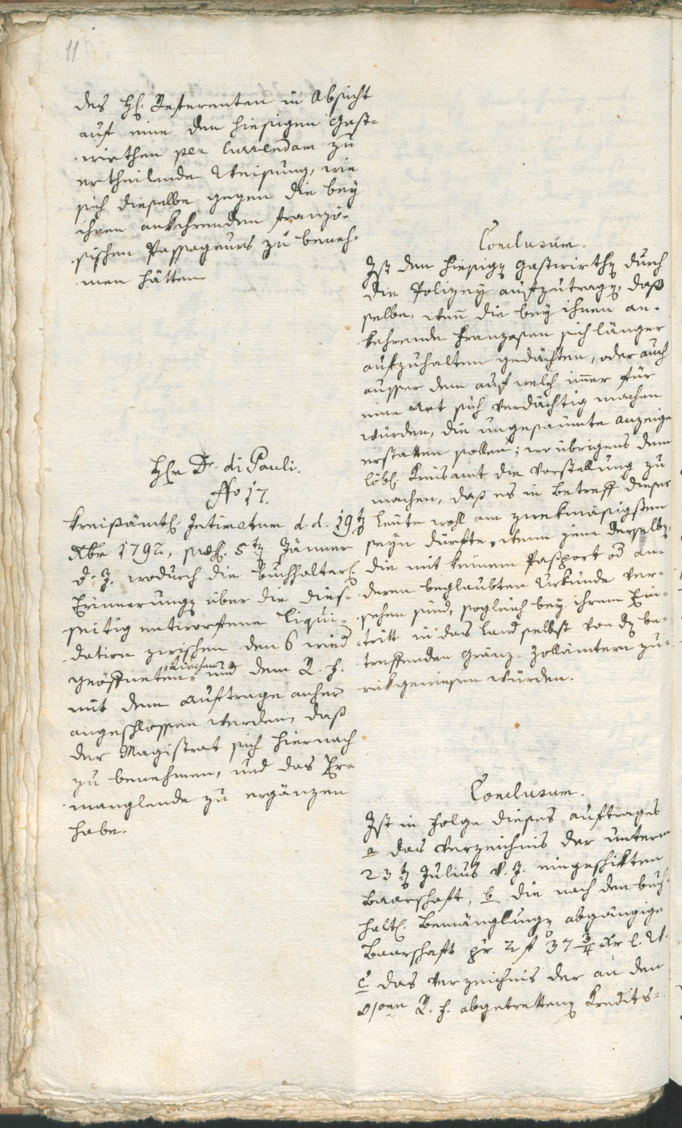 Stadtarchiv Bozen - BOhisto Ratsprotokoll 1793 