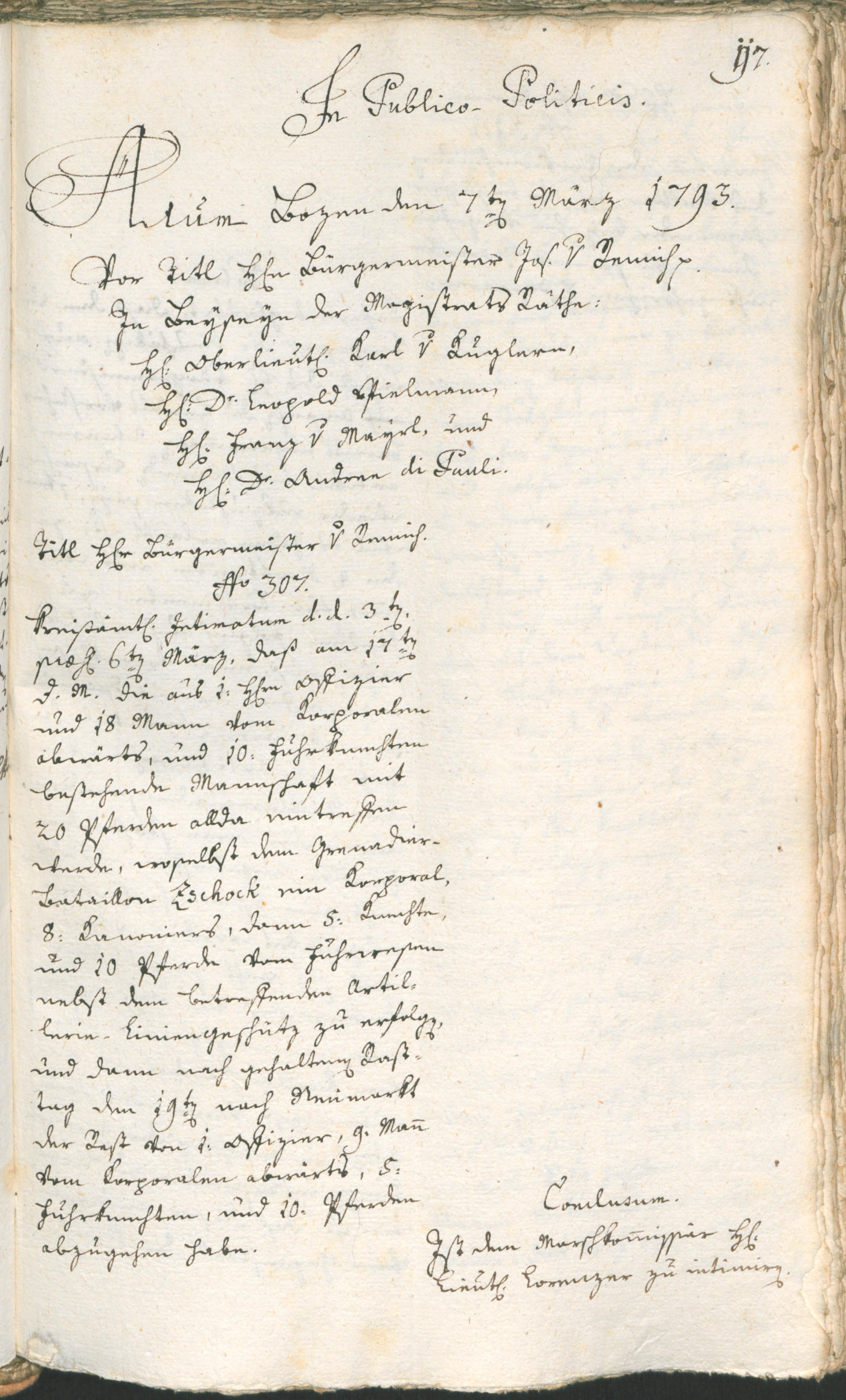 Civic Archives of Bozen-Bolzano - BOhisto Ratsprotokoll 1793 