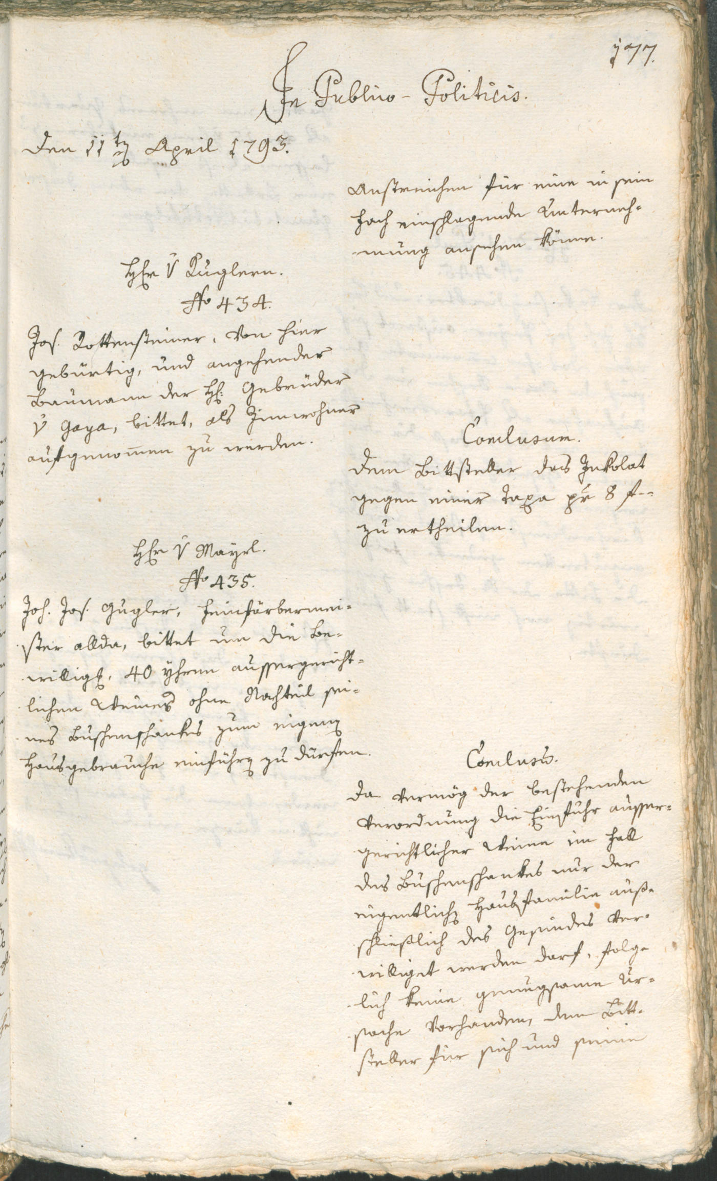 Civic Archives of Bozen-Bolzano - BOhisto Ratsprotokoll 1793 