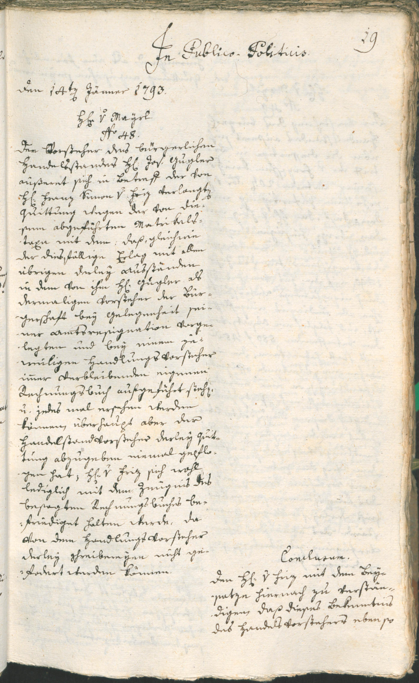 Civic Archives of Bozen-Bolzano - BOhisto Ratsprotokoll 1793 