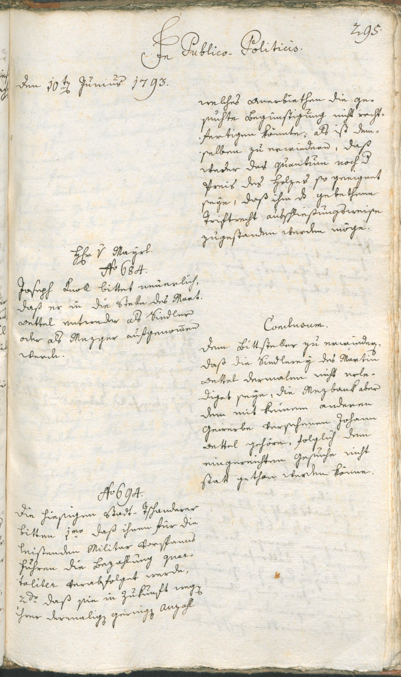 Civic Archives of Bozen-Bolzano - BOhisto Ratsprotokoll 1793 