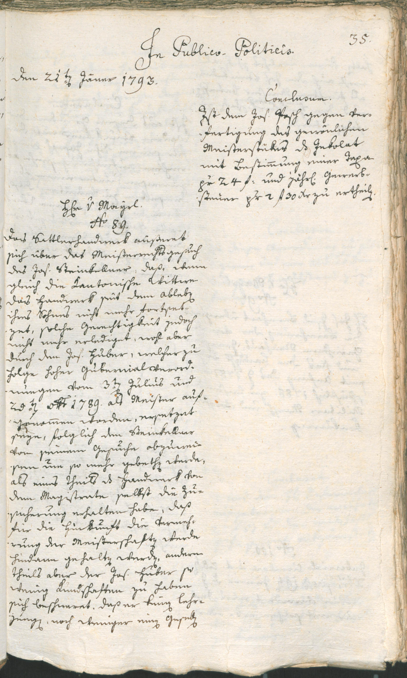 Civic Archives of Bozen-Bolzano - BOhisto Ratsprotokoll 1793 