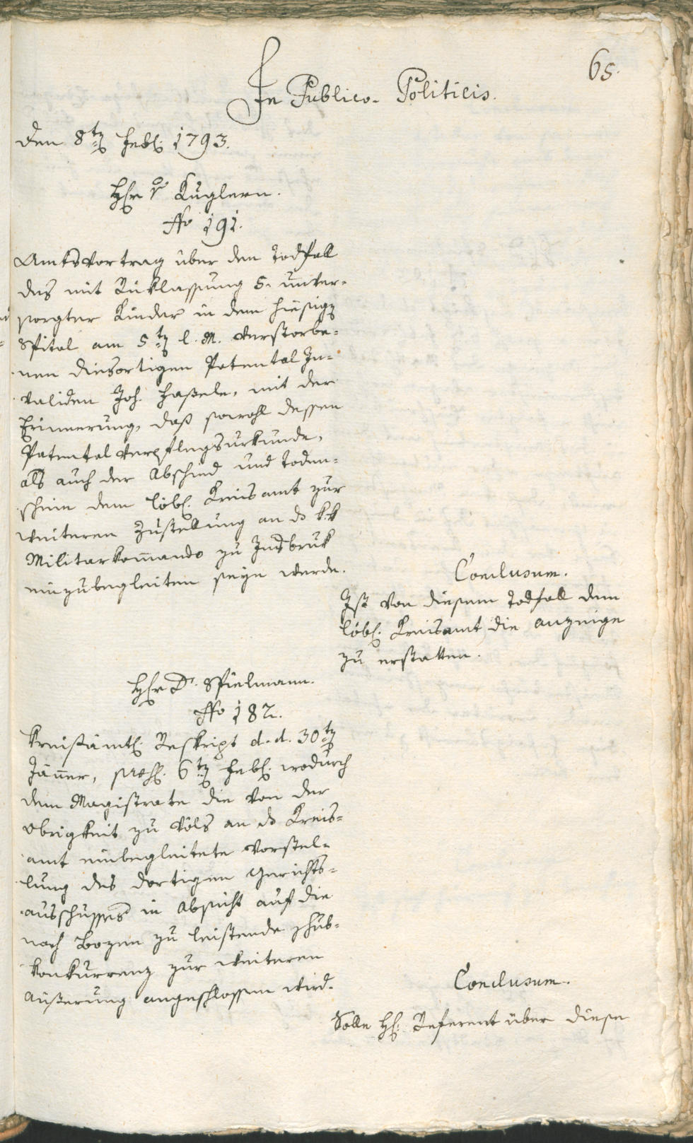 Civic Archives of Bozen-Bolzano - BOhisto Ratsprotokoll 1793 
