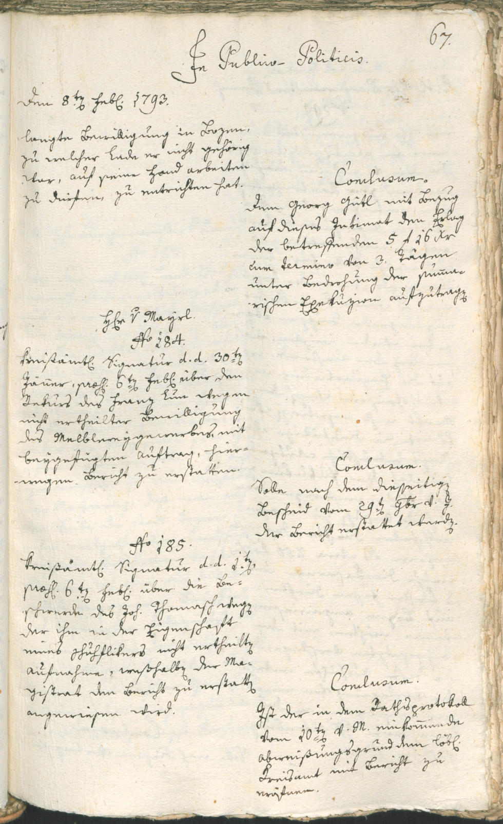 Civic Archives of Bozen-Bolzano - BOhisto Ratsprotokoll 1793 