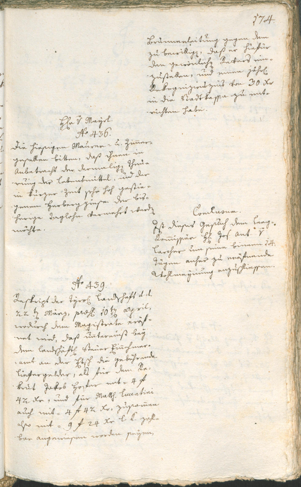 Stadtarchiv Bozen - BOhisto Ratsprotokoll 1793 