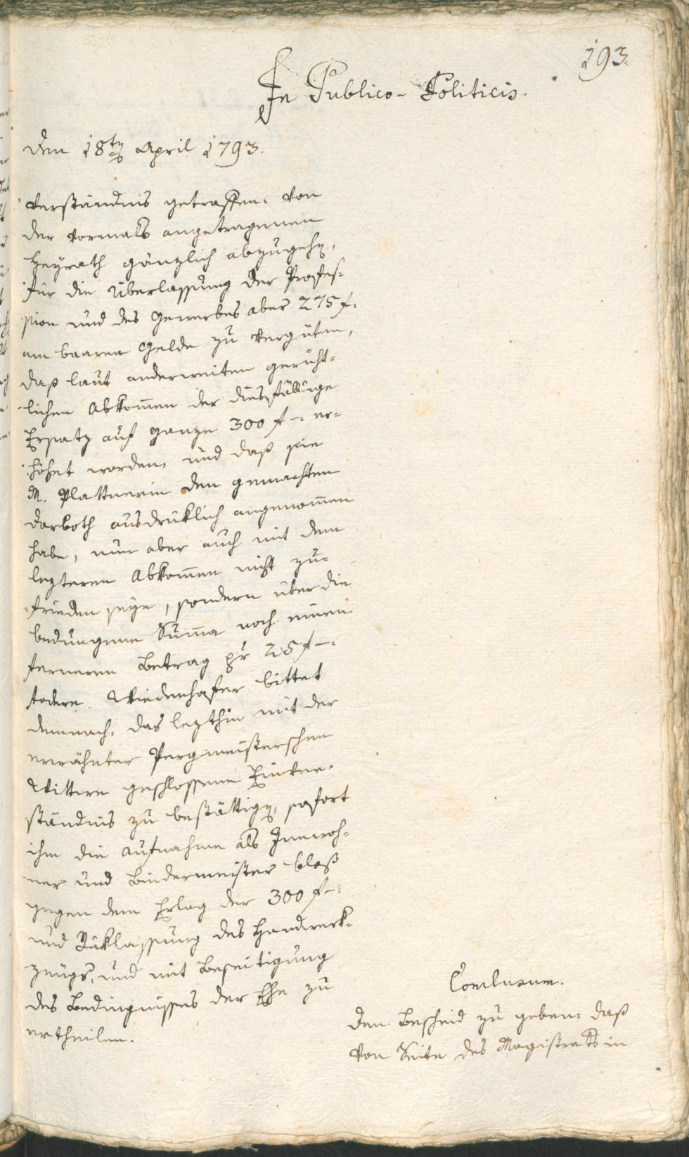 Civic Archives of Bozen-Bolzano - BOhisto Ratsprotokoll 1793 